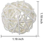 20 Pcs Colorful Handmade Wicker Rattan Balls Decorative, Pet Bird Chew Toy - Image 2