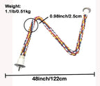 2pcs 48inch Parrot Rope Perches, Bendable Climbing Standing Chew Cage Toys - Image 3