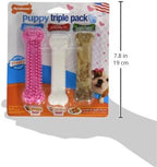 Nylabone Puppy Chew Toys & Natural Treat Triple Pack, Puppy Enrichment Teething - Image 3