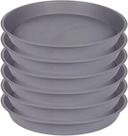 6 Pack Plant Saucer 4 5 inch, Heavy Sturdy Plant Drainage Tray by Bleuhome