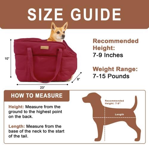 Plush Dog Purse Carrier for Small Dogs, Soft Dog Tote Bag - Image 4