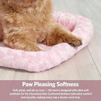 MidWest Homes for Pets QuietTime Fashion XS Dog Bed – Pink Faux Fur Bolster - Image 5