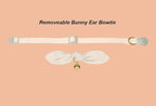 Bunny Ear Cat Collar with Bell and Bow Tie, Breakaway Cute Bowtie Kitten Collars - Image 2