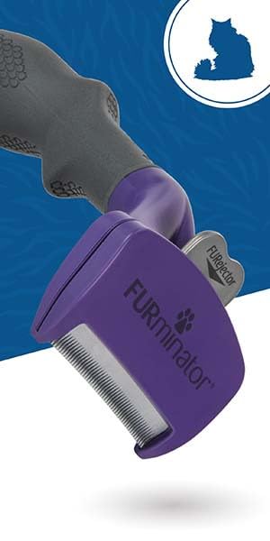 FURminator deShedding Tool For Medium/Large Cats, Short Hair, Removes Loose - Image 6