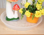 4 Pack of 14 inch Plant Saucers Bird Bath Bow Round, Plastic Plant Saucer Tray - Image 5