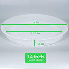4 Pack of 14 inch Plant Saucers Bird Bath Bow Round, Plastic Plant Saucer Tray - Image 2