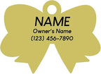 Two Tails Bow Pet ID Tag, Personalized Dog Name Tag - Image 3