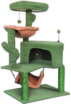 YUNIQUE Cat Tree with Cat Condo Scratch Post and Big Hammock - Image 9