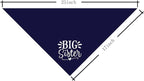 Big Sister Dog Bandanas, Dark Blue Dog Bandana, Pet Triangle Scarf Accessories - Image 4