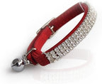 CHUKCHI Soft Velvet Safe Cat Adjustable Collar Bling Diamante - Image 2