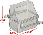 Lot of 4 Bird Cage White Plastic Seed Water Feeder Cups - Image 2