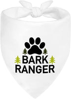 Bark Ranger White Dog Bandana, Funny Gifts by ZBBFSCSB