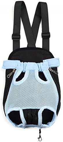 Pet Dog Puppy Cat Carrier Five Holes Backpack Double Shoulder Straps Mesh Front by MOJUN