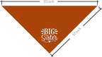 Big Sister Bandana for Dogs, Pet Pregnancy Announcement, Dark Orange Dog Bandana - Image 4