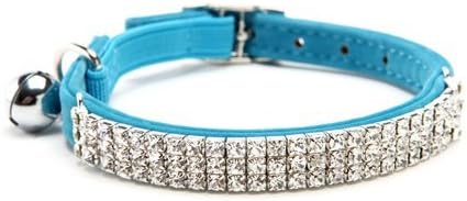 CHUKCHI Soft Velvet Safe Cat Adjustable Collar Bling Diamante - Image 2