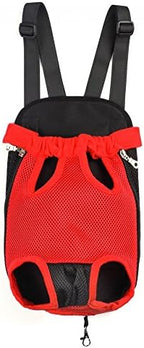 Pet Dog Puppy Cat Carrier Five Holes Backpack Double Shoulder Straps Mesh Front by MOJUN