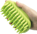 Pet Silicone Shampoo Brush for Long & Short Hair Medium Large Pets Dogs Cats by Zoopolr