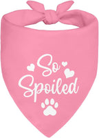 So Spoiled Pink Dog Bandana, Cute Love Printing Bandanas Decor, Funny Pet Scarf by ZBBFSCSB