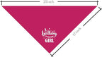 Birthday Girl Dog Bandana, Deep Pink Dog Bandana, Funny Cute Dog Bandana - Image 4