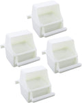 Lot of 4 Bird Cage White Plastic Seed Water Feeder Cups by Mcage
