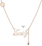 Personalized Cute Dog Cat Paw Name Necklace Forever Love Custom Heart Pendant - Image 3