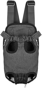 Pet Dog Puppy Cat Carrier Five Holes Backpack Double Shoulder Straps Denim by MOJUN
