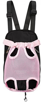 Pet Dog Puppy Cat Carrier Five Holes Backpack Double Shoulder Straps Mesh Front by MOJUN