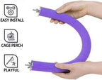 2Pcs 6.1Inch Purple U Shape Rough-surfaced Sands Stick Bird Perches Bird Cage - Image 4