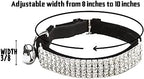 CHUKCHI Soft Velvet Safe Cat Adjustable Collar Bling Diamante - Image 2