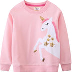 Toddler Baby Girls Cotton Sweater, Long Sleeve Crewneck Sweatshirt Pullover by Unknown