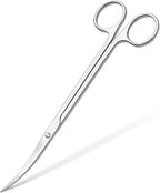 Mandala Crafts 10 Inches Silver Stainless Steel Curved Aquarium Scissors by MandalaCrafts
