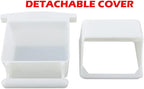 Lot of 4 Bird Cage White Plastic Seed Water Feeder Cups - Image 3