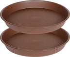 2 Pack of 16 17 inch Plant Saucer, 2.3" Depth, Plant Trays by Bleuhome