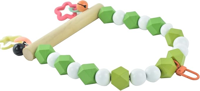 Wooden Bird Swing Perch for Parakeet, Small Birds Hanging Cage Stands - Image 4