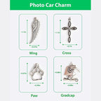 Custom Pet Photo Car Charm, Personalized Pet Memorial Rearview Charm, Paw - Image 5