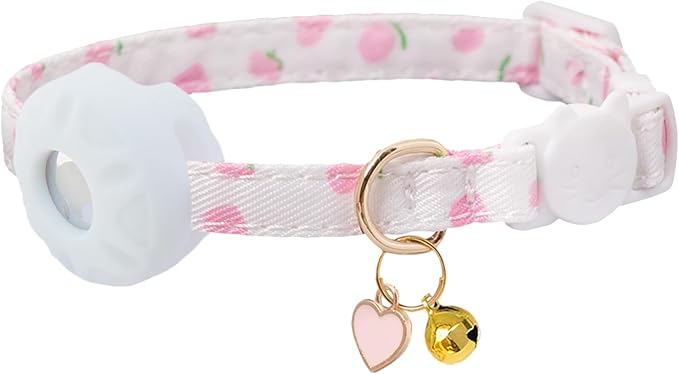 Breakaway Cat Collar with Airtag Holder, Kitten Collar with Apple Air Tag by Bencacawinstyle