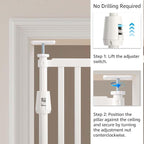 unipaws 75" High Extra Tall Cat Gate, Auto Closing and No Drilling Safety Gate - Image 4