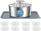 LucidShine 108oz/3.2L Stainless Steel Cat Water Fountain by Unknown