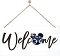 Welcome Sign for Front Door, Welcome Decor Wooden Hanging Sign for Wall Decor by corner+wind