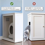 Refined Self Cleaning Litter Box Cabinet-Litter Catch Smoke - Image 2