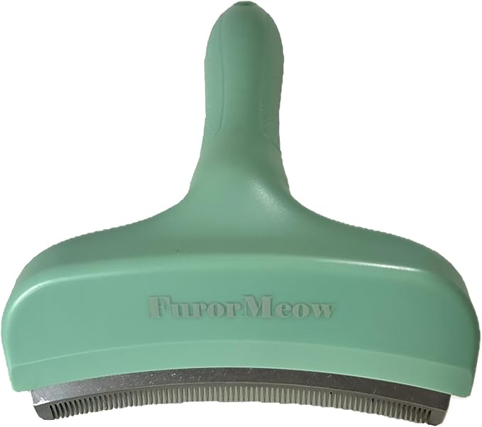 Pet Deshedding Tool with Curve Blade, Cat Grooming Brush, Tight V-shaped Teeth by Unknown