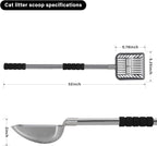 Cat Litter Scoop, Metal Long Handle Kitty Litter Coop Scooper, Heavy Duty Cats - Image 2