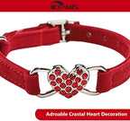Heart Bling Cat Collar with Safety Belt and Bell Adjustable 8-10 inches - Image 4
