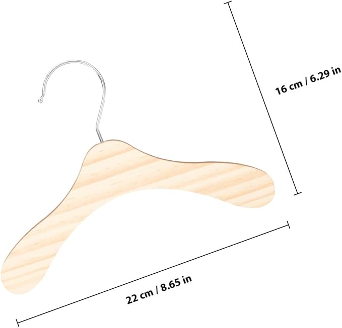 Wooden Dog Clothes Hangers 10pcs 8.66 Inch Sturdy Wear-Resistant Pet Accessory - Image 2