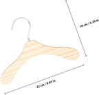 10pcs 8.66-inch Wooden Pet Clothes Hangers Wear-Resistant Small Dog Cat Hangers - Image 2