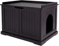 unipaws Cat Litter Box Enclosure Furniture, Cat Washroom, Hidden Litter Box by unipaws