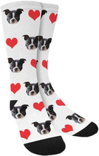 Custom Face Socks, Personalized Dog Lover Pet Photo Picture on Socks Unisex by Enjoy-yjl