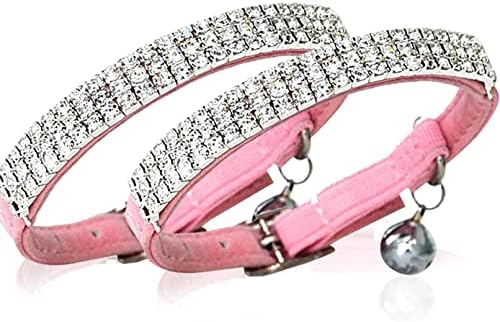 CHUKCHI Soft Velvet Safe Cat Adjustable Collar Bling Diamante by CHUKCHI