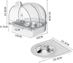 Hanging Brid Bath with Feeder for Cage, 3 in 1 Multifunction Bird - Image 4