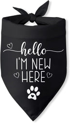 Hello I'm New Here Dog Bandana New Puppy Announcement Gift by PwrlveiutforYou